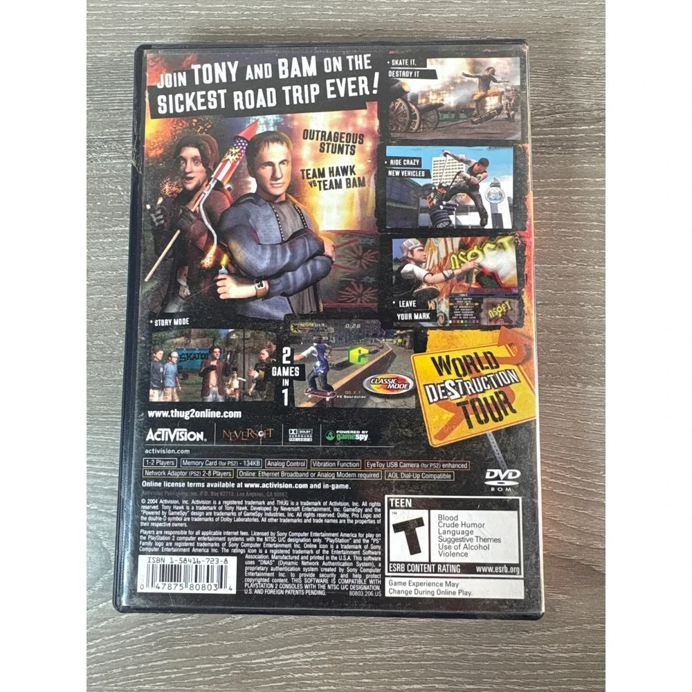 Tony Hawk's Underground‎ 2 PlayStation 2 Game PS2 Activision Neversoft- CIB